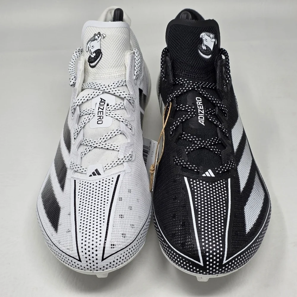 Adidas Adizero Electric Men Size 12 Cleats Snack Attack White Black IE4401 New - Picture 4 of 11